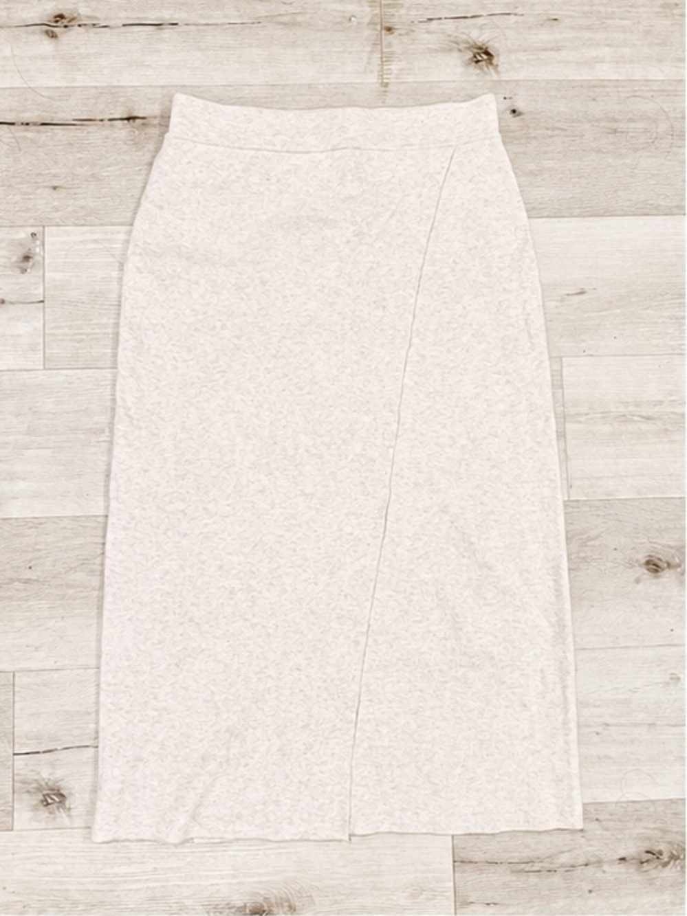Cream Wrap-Front Midi Skirt - Picture 2 of 4